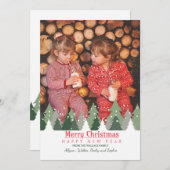 Kerstbomen Fotofeestkaart Feestdagenkaart (Voorkant / Achterkant)