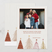 Kerstbomen Fotofeestkaart Feestdagenkaart (Voorkant / Achterkant)
