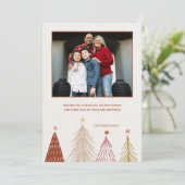 Kerstbomen Fotofeestkaart Feestdagenkaart (Staand voorkant)