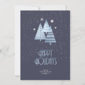 Kerstbomen Fotosjabloon V2 Blue ID863 Aankondiging (Voorkant)