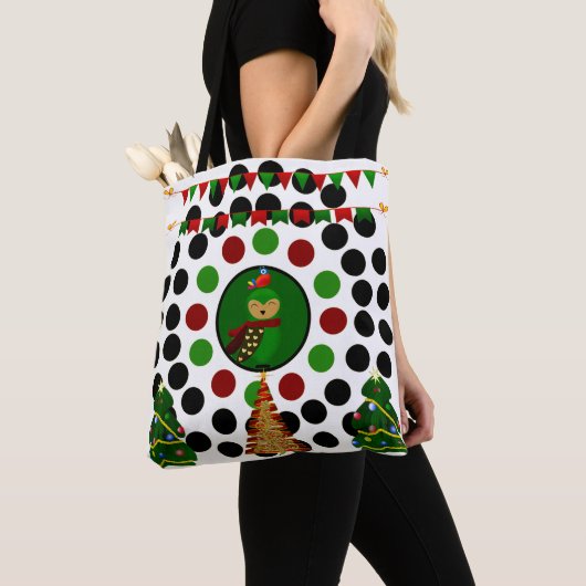 Kerstbomen - Funky Polka Dots Tote Bag (Dichtbij)