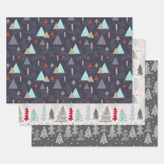 Kerstbomen Galore Bundel: Evergreen Inpakpapier Vel (Set)