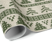 Kerstbomen gebreide trui look papier (Rol Hoek)