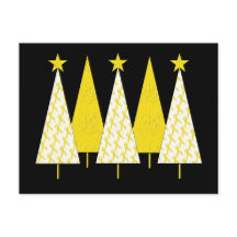 kerstbomen - Geel lint