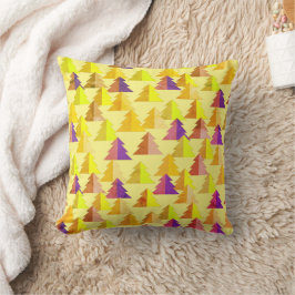 Kerstbomen geel Sierkussen