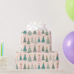Kerstbomen gekleurde Noel Christmas Cadeaupapier<br><div class="desc">Kerstmis gekleurde Noel Kerst inpakpapier vellen</div>