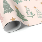 Kerstbomen gekleurde Noel Christmas Cadeaupapier (Rol Hoek)
