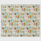 Kerstbomen gekleurde Noel Christmas Cadeaupapier (Vlak)