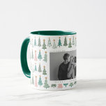 Kerstbomen gekleurde Noel Christmas Mok<br><div class="desc">Kerstmis gekleurde Noel Kerst inpakpapier vellen</div>