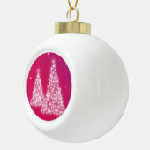 kerstbomen gemaakt van Snowflakes Keramische Bal Ornament (Rechts)