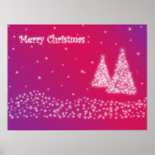 kerstbomen gemaakt van Snowflakes Poster (Voorkant)