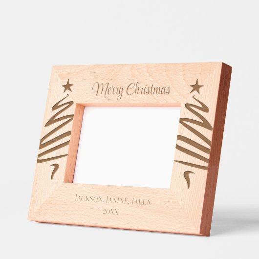 KERSTBOMEN GEPERSONALISEERD AFBEELDING GEGRAVEERDE LIJSTJES (Links)