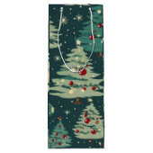 kerstbomen Gift Bag Wijn Cadeautas (Achterkant)