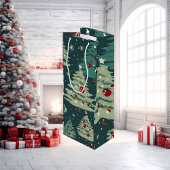 kerstbomen Gift Bag Wijn Cadeautas