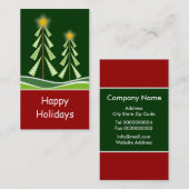 Kerstbomen Gift Label Visitekaartje (Voorkant / Achterkant)