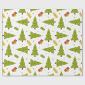 kerstbomen Gifts Modern Whimsical Winter Cadeaupapier (Vlak)