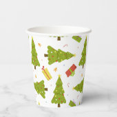kerstbomen Gifts Modern Whimsical Winter Papieren Bekers (Achterkant)