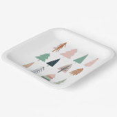 kerstbomen Girly Collage Papieren Bordje (Gebogen)