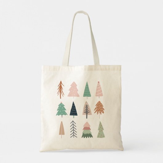 kerstbomen Girly Collage Tote Bag (Achterkant)