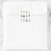 kerstbomen Girly Collage Vierkante Sticker (Tas)