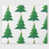 Kerstbomen Glanzend Inpakpapier, 30 in x 6 f Cadeaupapier (Vlak)