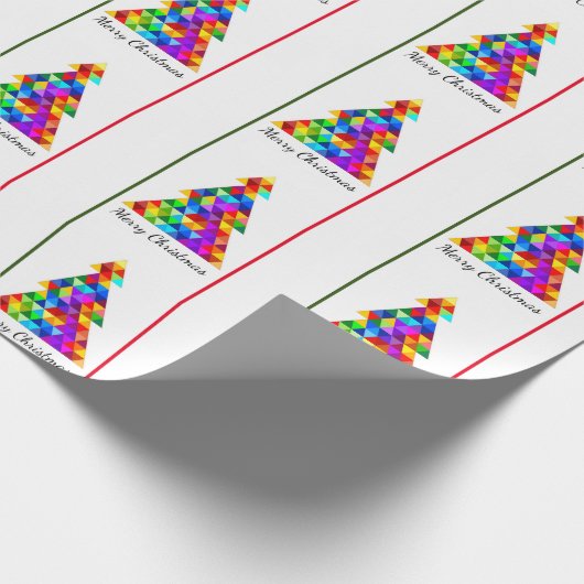 kerstbomen Glitter Patterned Graphic Modern Cadeaupapier (Hoek)