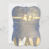 kerstbomen, Gold Bow Company kerstparty Kaart (Voorkant)