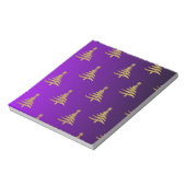 kerstbomen goud op Paars Notitieblok (Linkerzijde)