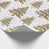 Kerstbomen Goud Vakantie Wrapping Papier (Hoek)