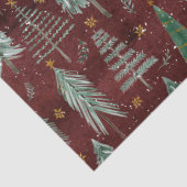 Kerstbomen Gouden Sterren Bourgogne Rustiek Hout Tissuepapier (Detail)