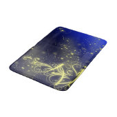 Kerstbomen, gouden sterren, marineblauw Vakantie Badmat (Gekanteld)