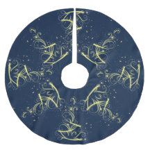 Kerstbomen, gouden sterren, marineblauw Vakantie