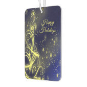 Kerstbomen, gouden sterren, marineblauw Vakantie Luchtverfrisser (Links)