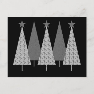 kerstbomen - Grijze lintdiabetes Feestdagenkaart