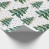 Kerstbomen groen vakantie inpakpapier (Hoek)