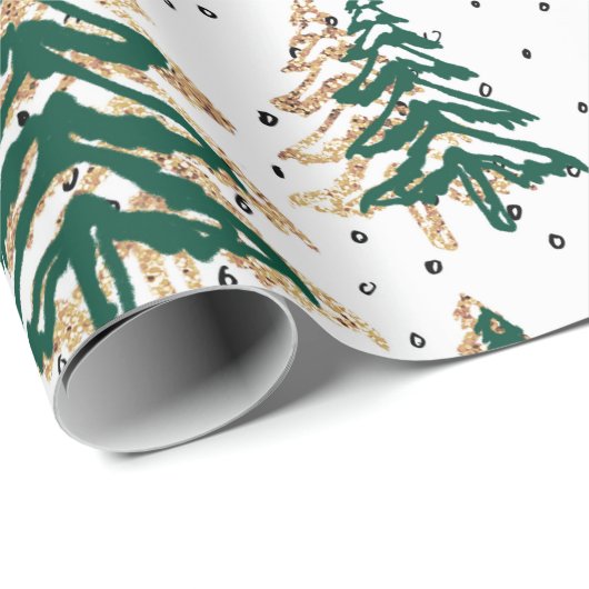 Kerstbomen groen vakantie inpakpapier (Rol Hoek)