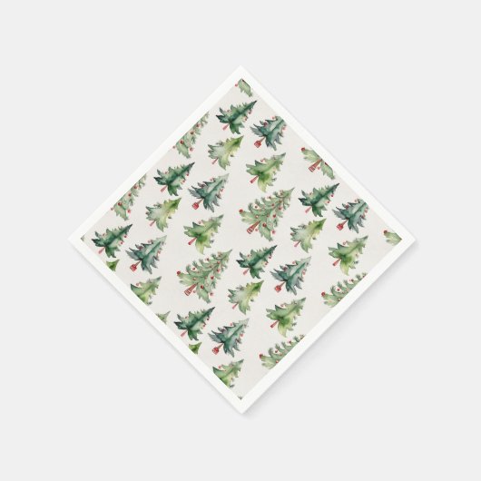 Kerstbomen Groen voor bomen Servetten (Hoek)