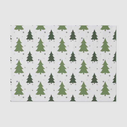 Kerstbomen Groen Weefselpapier Tissuepapier (Voorkant)
