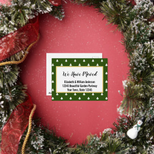 Kerstbomen groen & wit bewegende aankondiging