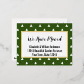 Kerstbomen groen & wit bewegende aankondiging (Voorkant / Achterkant)