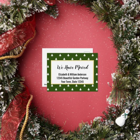 Kerstbomen groen & wit bewegende aankondiging (Insitu)