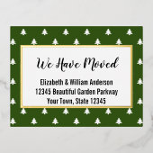 Kerstbomen groen & wit bewegende aankondiging (Voorkant)