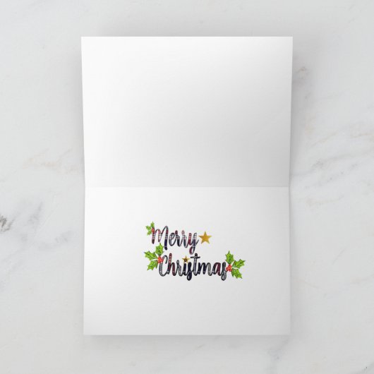 Kerstbomen Groet Feestdagen Kaart (Binnen)