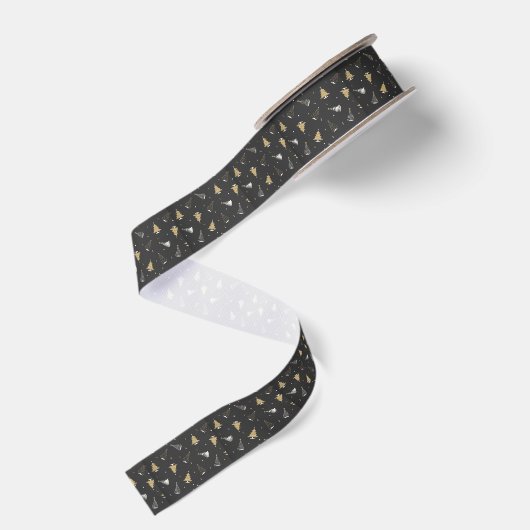 kerstbomen grosgrain lint (Achterkant)