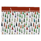 Kerstbomen grote giftbag groot cadeauzakje (Achterkant)