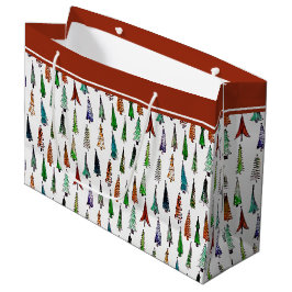 Kerstbomen grote giftbag groot cadeauzakje