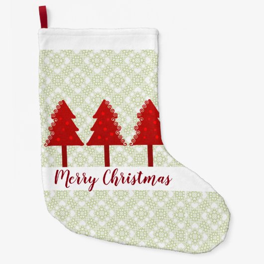 kerstbomen grote kerstsok (Voorkant)