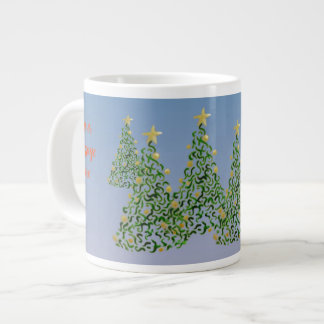 kerstbomen grote koffiekop