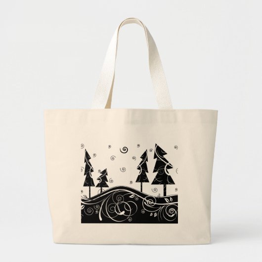 kerstbomen grote tote bag (Voorkant)