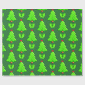 Kerstbomen Hand getrokken geschenk Cadeaupapier (Vlak)